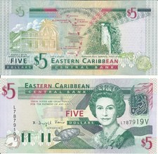 Eastern Caribbean St / Ostkaribik / St Vincent - 5 Dollars (2003) UNC - Pick 42v