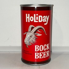 Holiday Bock beer can, bottom opened