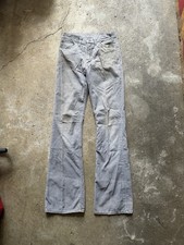 70s Levi's 646 Flare Corduroy Pants Men's 28x33.5 Gray Bell Bottom Talon Vintage