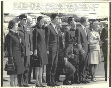 1973 Press Photo President Johnson family take part in services in Austin, Texas