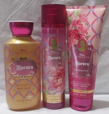 Bath  Body Works Wash Cream Fragrance Mist Set Lot 3 Disney Princess AURORA