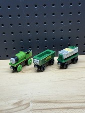 Thomas  Friends Wooden Railway Train Engine Percy Recycling Cars Sodor Lot