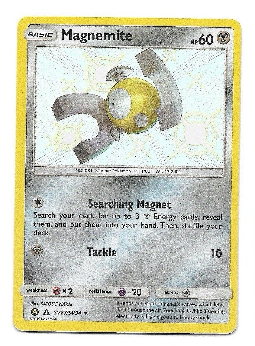 Magnemite SV27/SV94 Hidden Fates: Shiny Vault Holo Pokemon TCG - NM