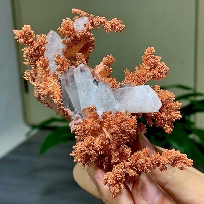 166GRare!! iridescent Native Copper crystal mineral specimen