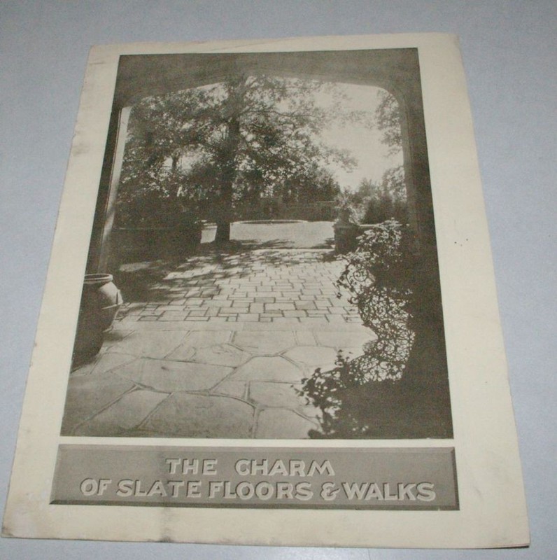 Original 1920s Structural sSate Co Pen Argyl Pennsylvania Slate floors and walks