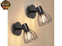 E14 Wandleuchte Verstellbare Wandlampe Metall Schwarz Vintage - Wandspot E14