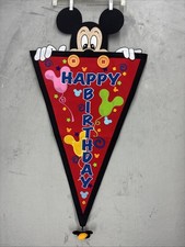 Disney Mickey Mouse "CELEBRATE" Party Birthday Banner 46" Felt Embroidery