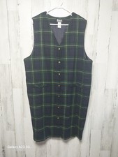 Modiano Vintage Tartan Plaid Pinafore Dress Size 18