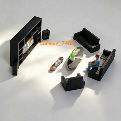 1/64 Scale Miniature Mini Furniture Set Diorama Plastic Model Decor Collect Prop