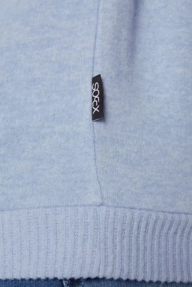 SOCCX Women Basic Drawstring Hoodie Soft Fabric Light Blue SIze M - Image 3 of 4