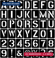 42 Pcs 3 Inch Alphabet Letter Stencils Symbol Numbers Stencils, Reusable Plastic
