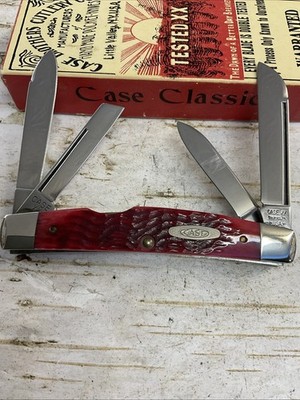 Case XX 1991 Case Classic 6488 Large Congress Red Jigged Bone NIB Pocket Knife 