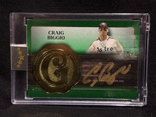 CRAIG BIGGIO ASTROS 2025 TOPPS 5 FIVE STAR GOLDEN GRAPHS ON CARD AUTO # 1/15