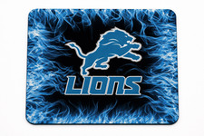 Detroit Lions Custom Non-Slip Neoprene Mouse Pad Home Office Approx. 9' x 8"