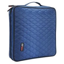 CCidea 200 Capacity CD or DVD Case Holder Portable L6'' W6'' H2.5'', 200-Blue