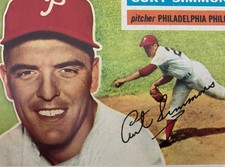 1956 Topps Baseball Curt Simmons #290 - Vintage - Phillies