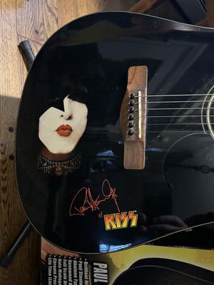 Silvertone Kiss Paul Stanley DarkStar Acoustic Guitar PS D1 BK