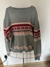 Blauer Norweger Pullover, Damen, Fruit Of The Loom, Größe L