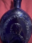 Empire Glass Works  Cobalt Blue, General Zackery Taylor Decanter Bottle — photo 3