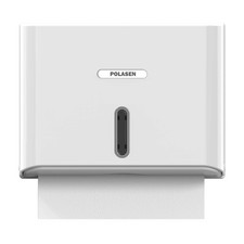 Multifold Paper Towel Dispenser Wall Mount White Compact Adhesive No Drilling...