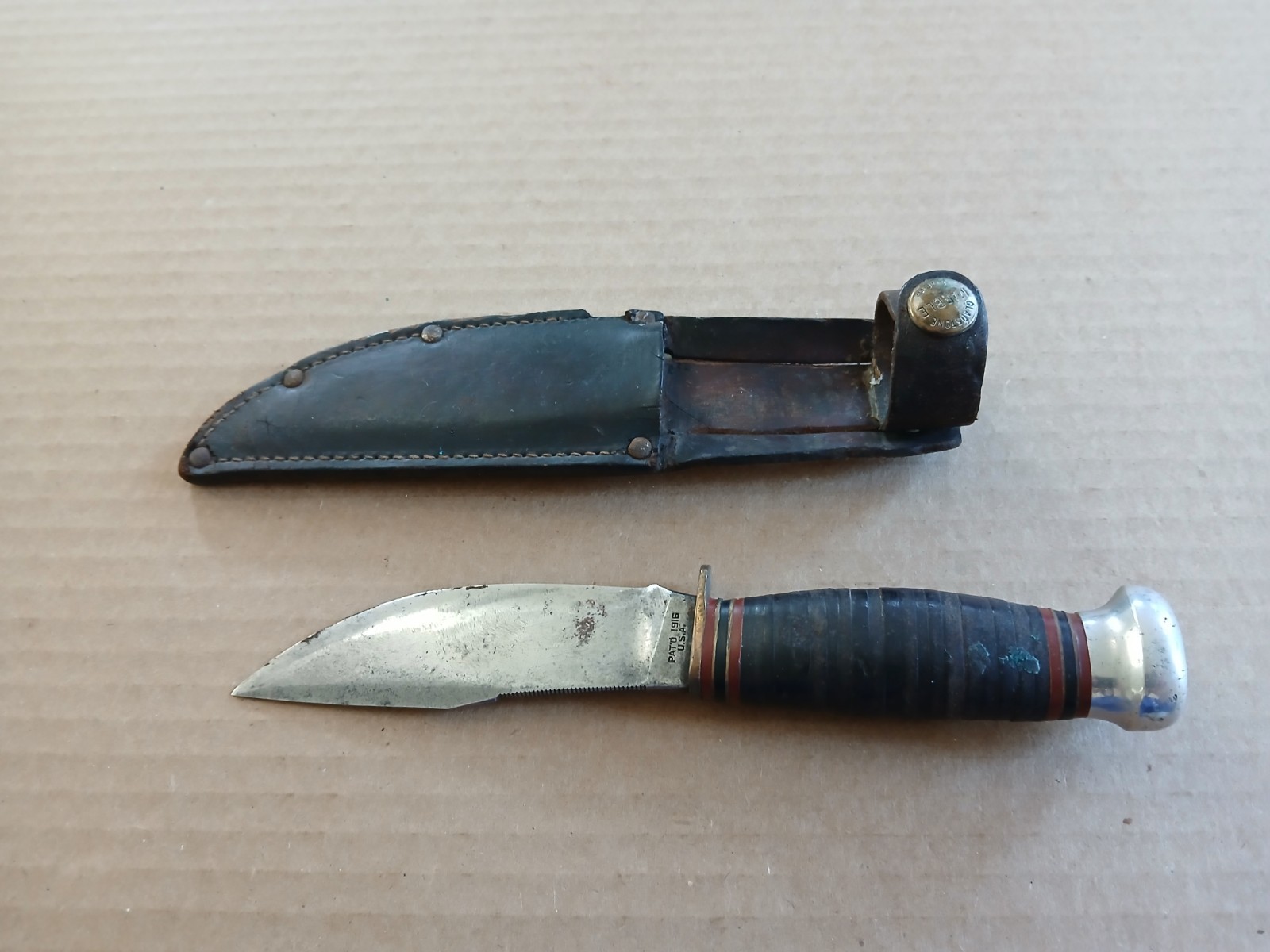 Vintage Pat 1916 Marbles Fixed Blade Knife Woodcraft Skinning Hunting Sport