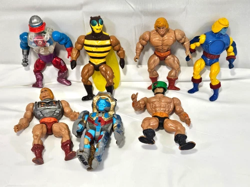 Vintage 1980 He-Man MOTU Action Figures (Lot of 7)