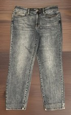 Judy Blue Women  s High Rise Slim Fit Ankle Jeans Sz 16W Stretch Medium Wash