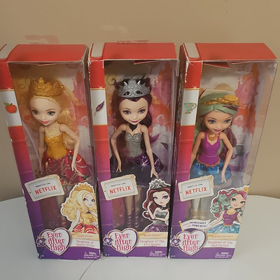 Ever After High Apple White Raven Queen Madeline Hatter 11in Doll Lot (3)