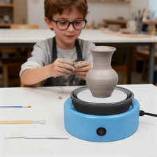 Mini Pottery Wheel Machine with Foot Pedal Adjustable Speed for Beginners Adult