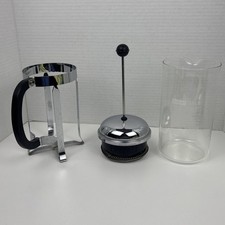 Bodum 34 oz French Press Coffee Maker Classic Chrome-Plated Chambord 8 Cup