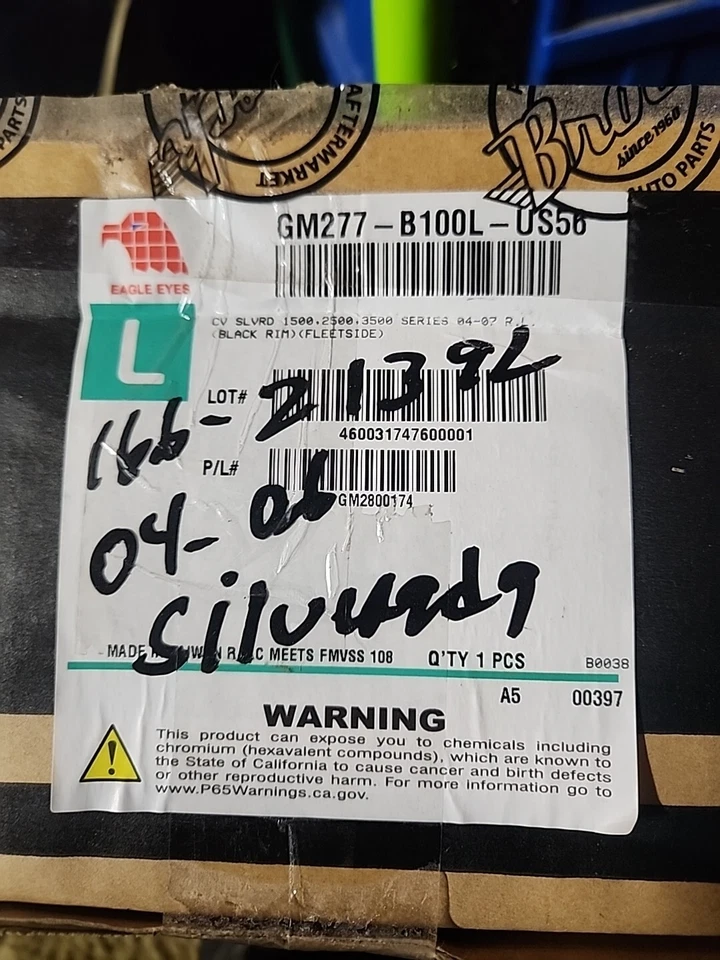 Lámpara de luz trasera para 04-06 Chevrolet Silverado 1500 Fleetside lado del conductor halógena Foto 4 de 4