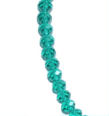 AAA facettierte Glas Kristall Rondelle Perlen 8, 10 mm, türkis (pfauengrün)