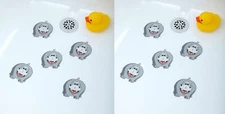 Lot 2 Hippo Non-Slip Resistant Tub Tattoo Bath Safety Adhesive Strips 10 Sticker