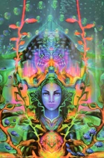 Ocean Goddess by Fabian Jimenez Non-Flocked Blacklight Poster 24" x 36"