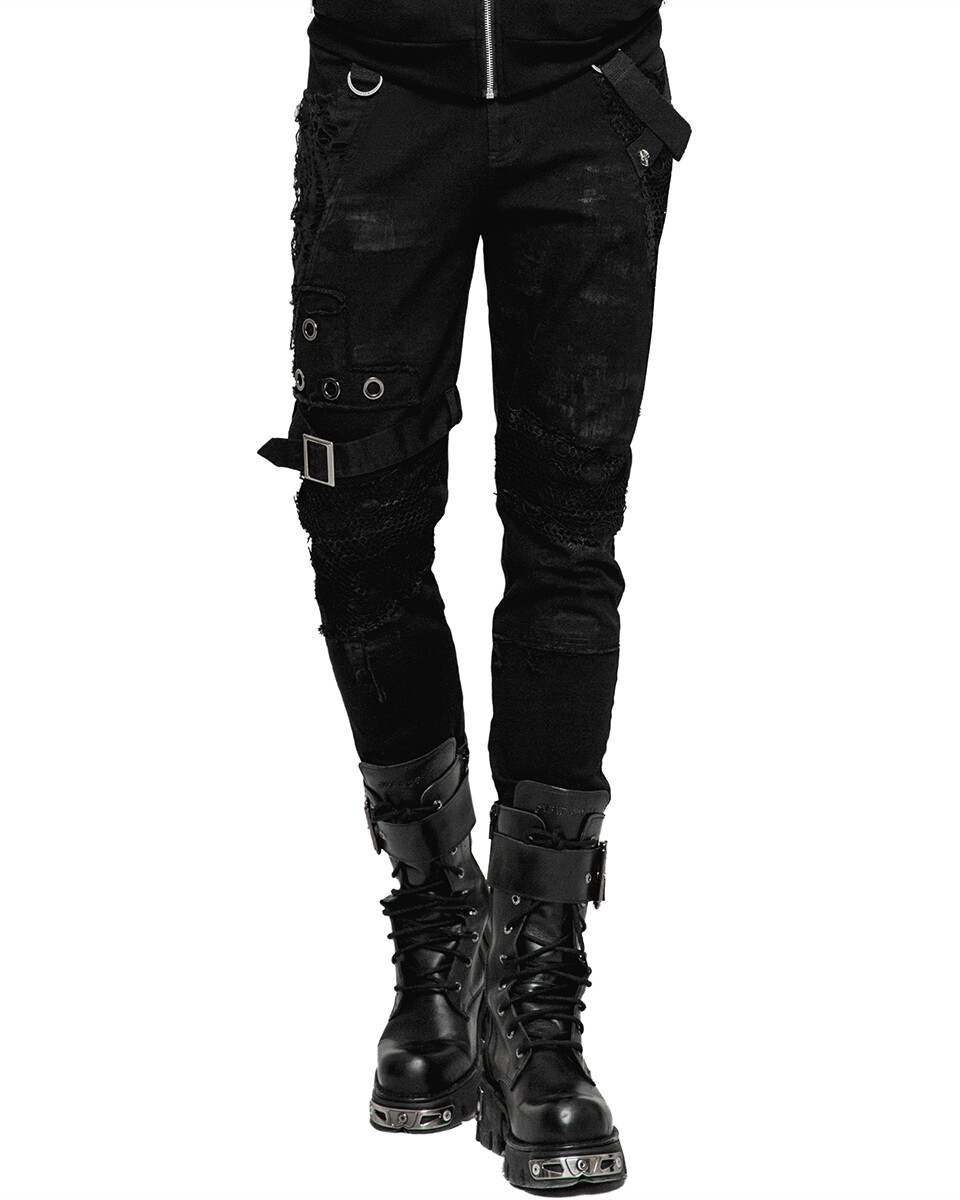 パンツ punk rave gimmick black pants L Y2K punk rave gimmick black pants L Y2K - メルカリ