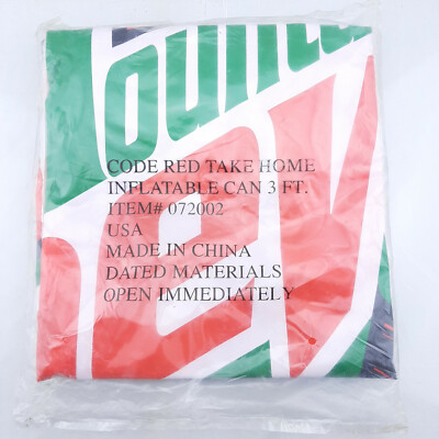 Mountain Dew Mt. Dew Code Red Inflatable Promo Can 3ft Tall 072002 Collectable