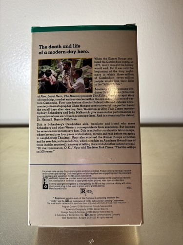 The Killing Fields VHS 1986 Sam Waterston - Picture 2 of 3