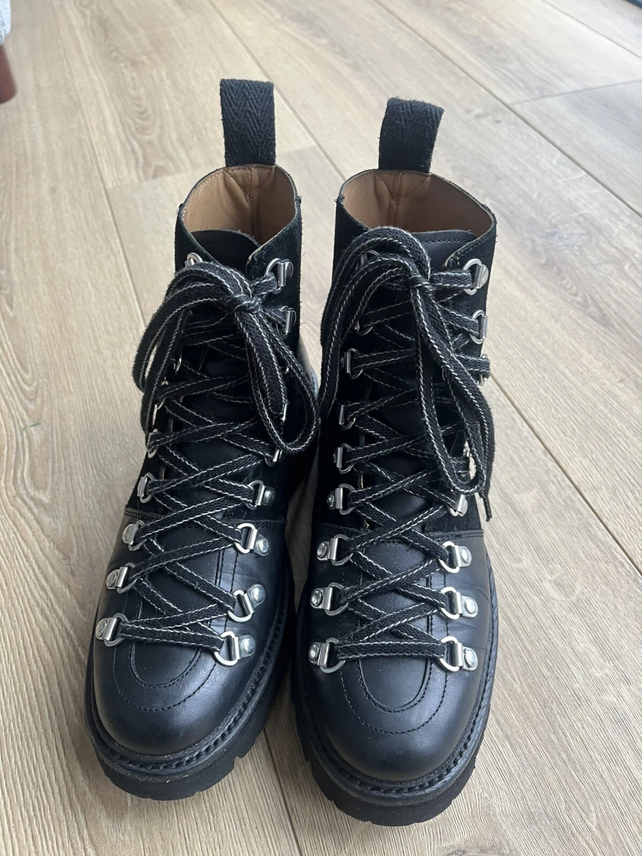 Grenson Nanette Boots Black Leather suede Size 3 Uk Boxed eBay