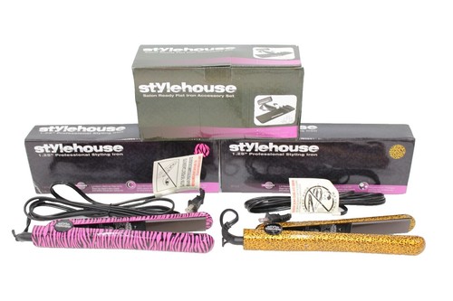 NIB Style House Pro Negative Ion Hair Styling Flat Iron red  display picture 2