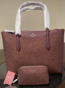 kate spade pink glitter tote