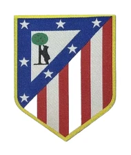 ATLETICO DE MADRID ULTRA SLIM EMBROIDERED IRON-ON SOCCER PATCH (OLD STYLE)...