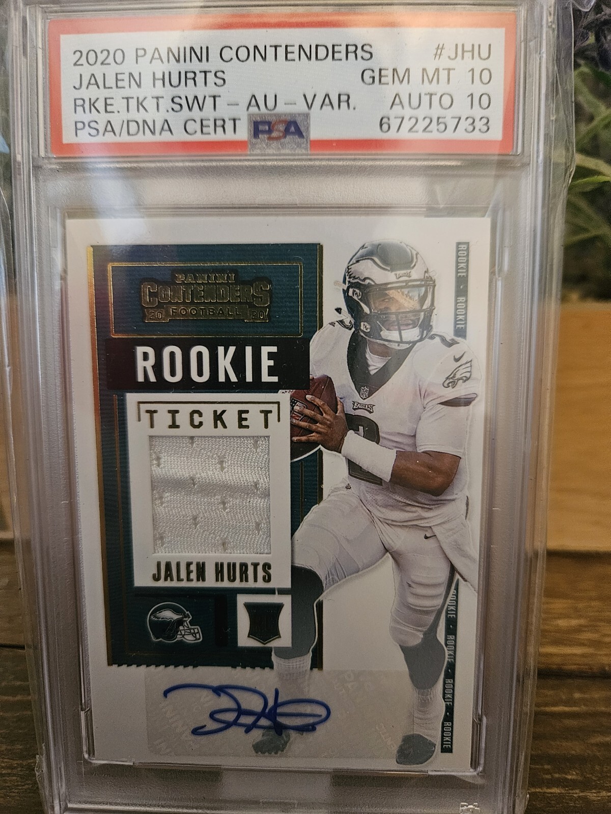 Jalen Hurts Autographed Signed 2020 contenders PSA 10 --- POP 2 
