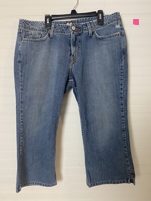 Lucky Brand Womens Capri Sz 12/31 Typhoon Wonder Crop Denim Jeans Distressed