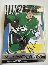Roope Hintz Signed RC 2018 Upper Deck Young Guns #202 Autographed Stars
