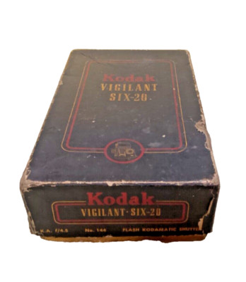 Vintage Kodak Vigilant Empty Six-20 Camera Black Box 7x4.3 