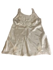 Vintage CINEMA ETOILE Ivory W/Lace/Embroidery Babydoll Nightgown Small EUC