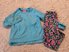 Girl's LILLY PULITZER Size 4-5 Blue Floral Athletic Set