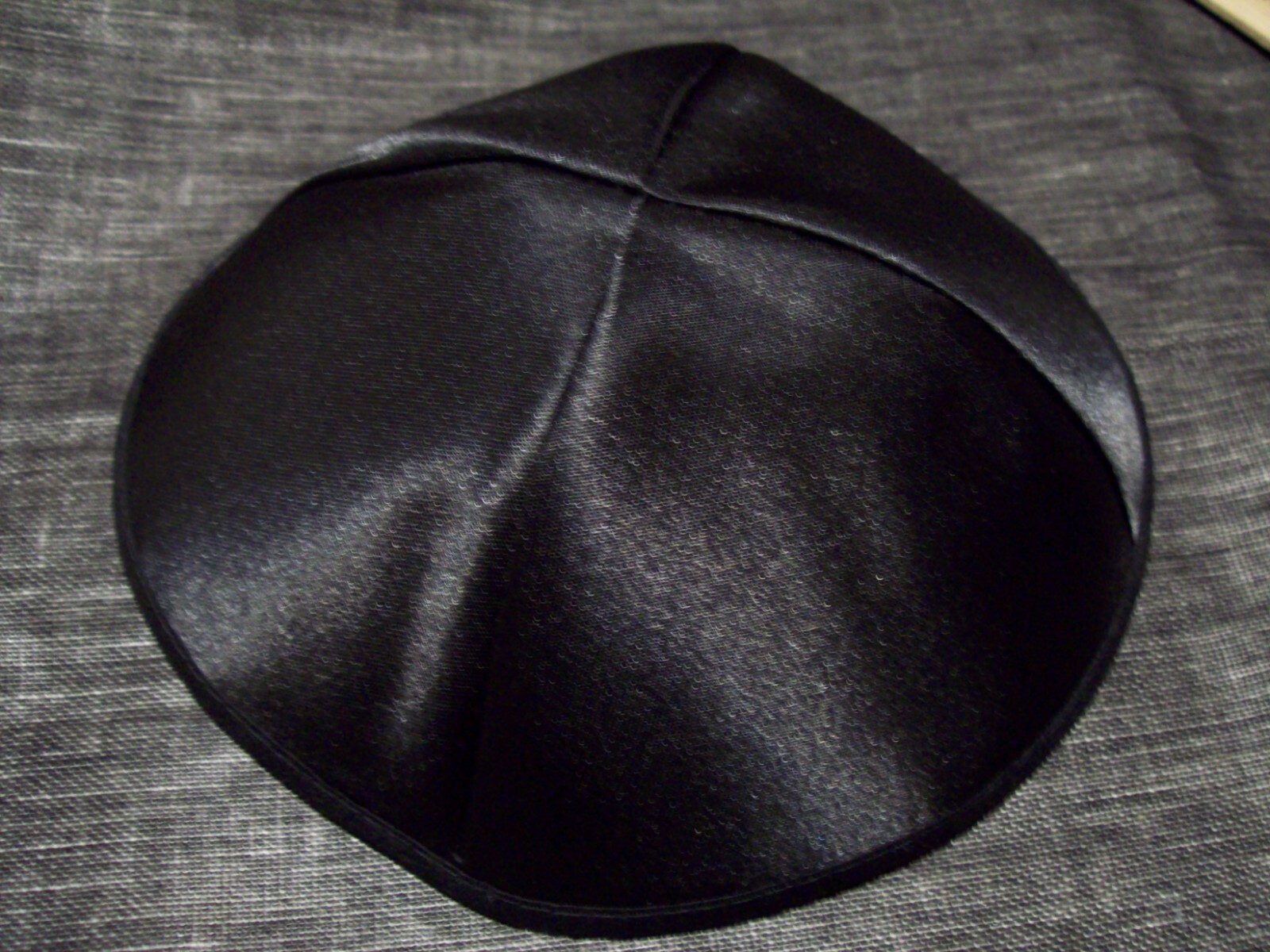1x Kippah, Yarmulke, Kippah, Kipa Per Uomini Calvi, Funzione Antiscivolo!!!, Velluto Nero, Stella Di David 16-17 Cm - Italia - Foto 8