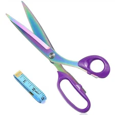 10.5" Titanium Coating Sewing Scissors for Cutting Fabric Clothes Leather Shears