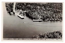 RPPC C. Lucky Chance Arkansas Cranfield Landing Lake Norfork Vintage Postcard AR